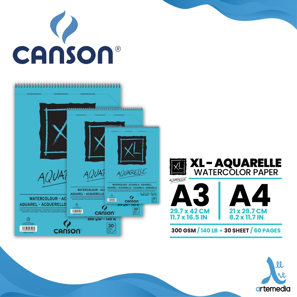 

Canson XL Aquarelle Watercolor Paper Wirebound Sketchbook Watercolor Pad
