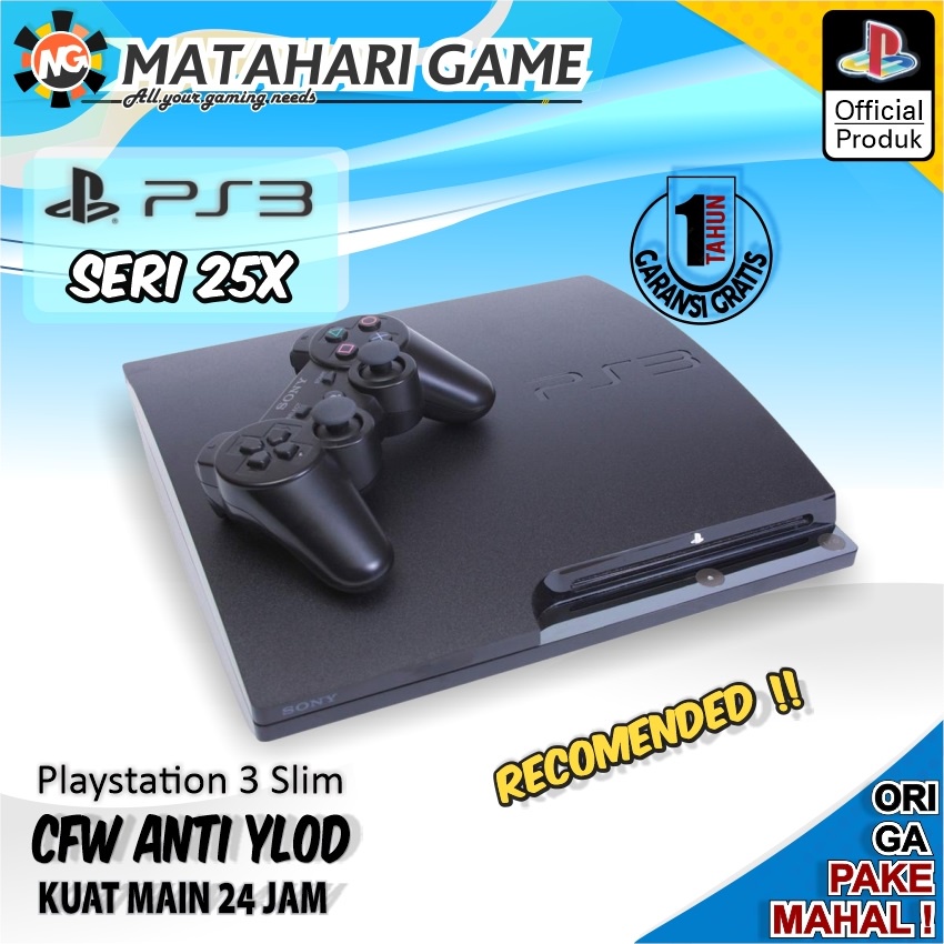 PS3 SLIM SERI 25 / SONY PLAYSTATION 3 SLIM SERI 25 ASLI SONY CFW /VOID