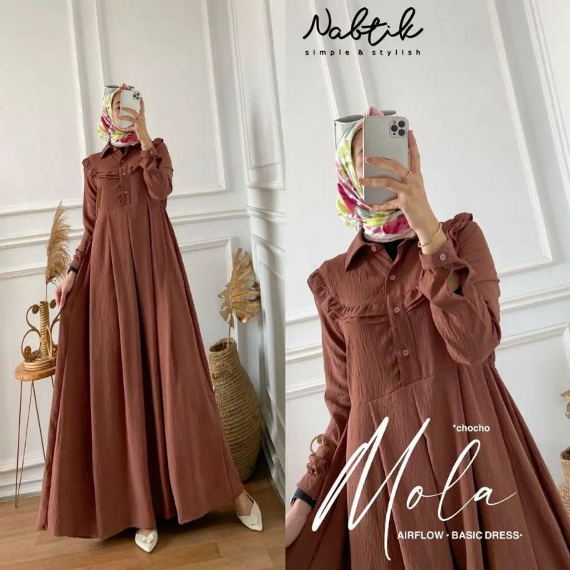 LULA DRESS CRINCLE TERBARU - DRESS WANITA POLOS