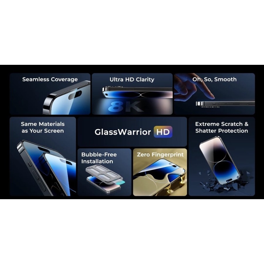 (ORIGINAL) Benks iPhone 14 Pro Max Glass Warrior HD Screen Protector