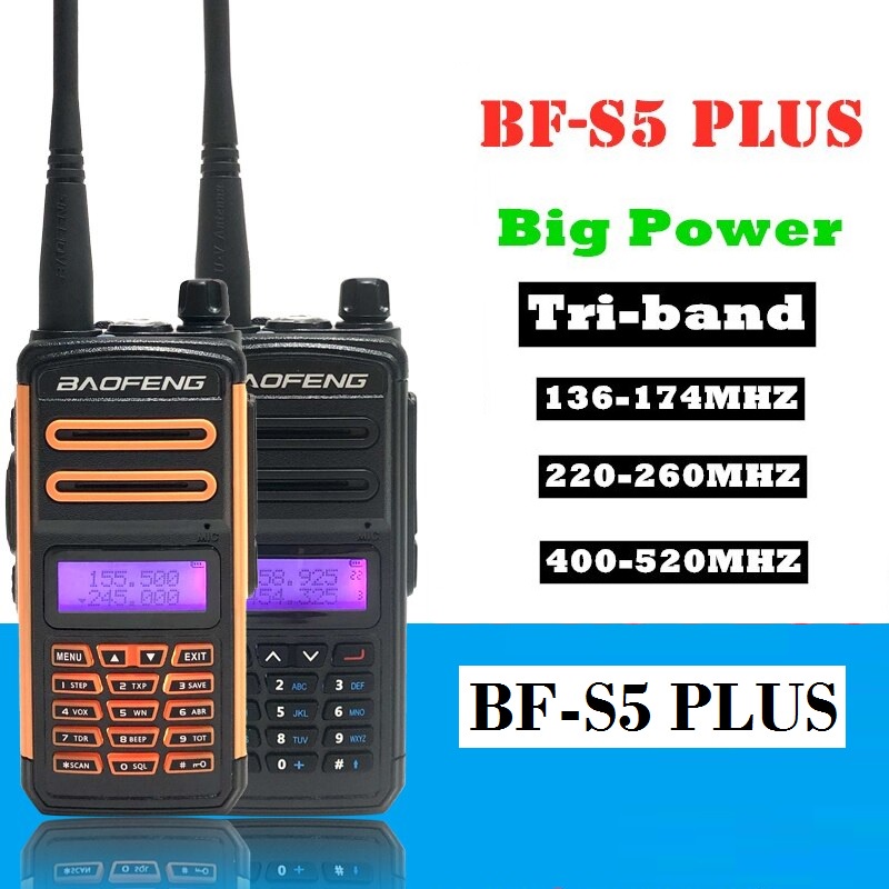 BF-S5 PLUS - HT Handy Radio Walkie Talkie - Radio Panggil 2 Arah - IP67 Waterproof Tahan Air