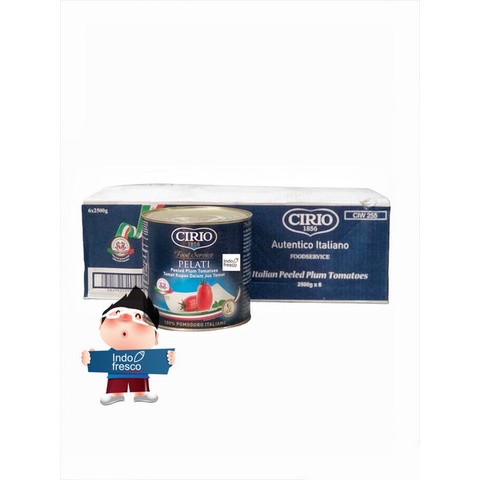 

Cirio Pelati Peeled Plum Tomatoes- Tomat Kupas 2500 g