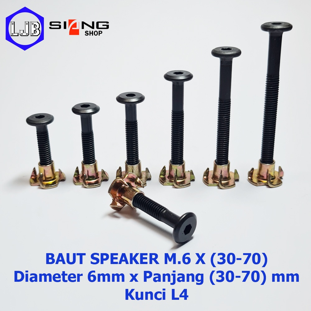 Baut Speaker Cakar M6 panjang 3 sd 7cm