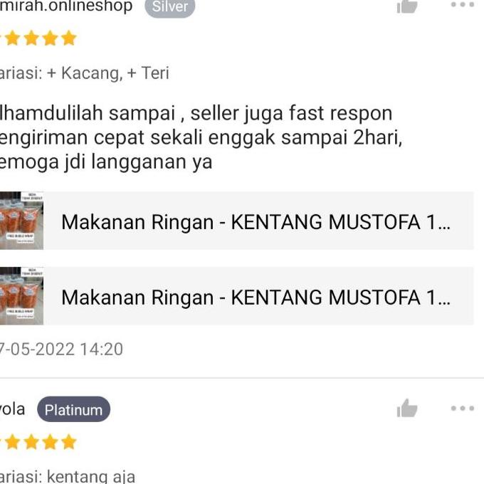 

TR6✱ Makanan Ringan - KENTANG MUSTOFA 500gr Terkini