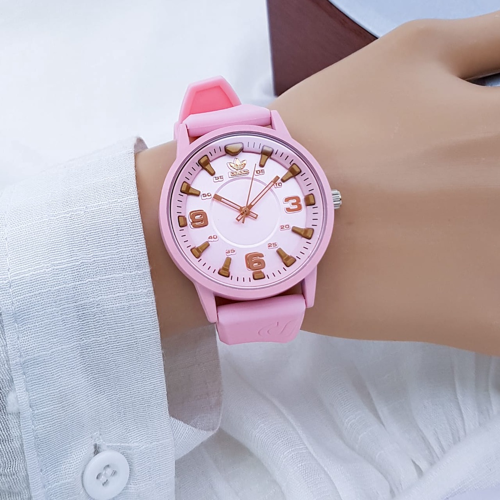 BEST SELLER JAM TANGAN WANITA ADIDAS M35 TALI RUBBER DM 3.8CM FREE BOX &amp; BATERAI || JAM TANGAN FASHION JAM TANGAN MURAH