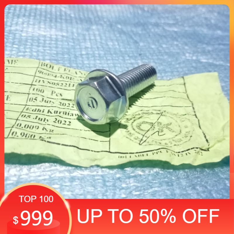 BAUT FLANGE ORIGINAL M8×25 KUNCI 12 BAJA KARBON