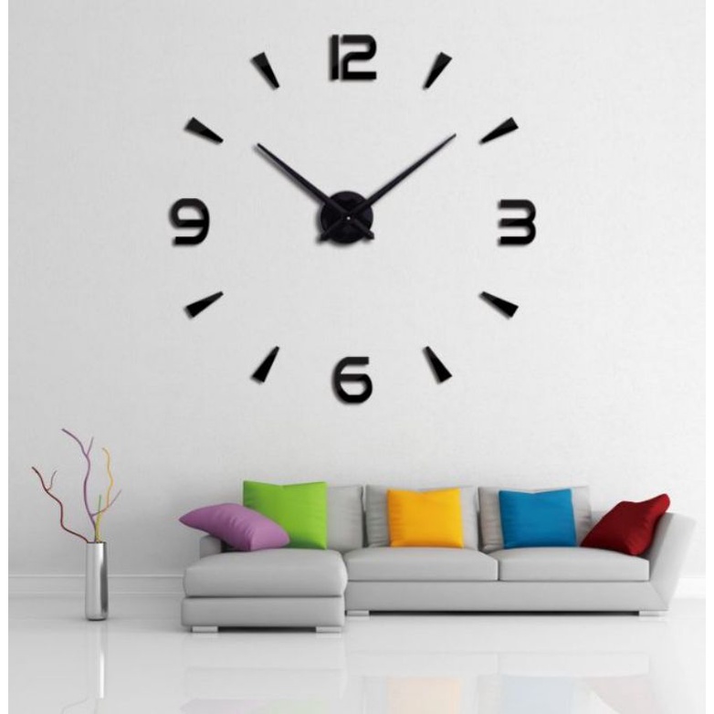 Taffware Jam Dinding Besar DIY Giant Wall Clock Quartz Creative Design 90-100cm - DIY104