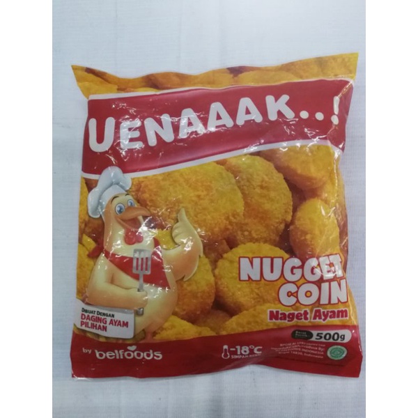 

uenaak belfoods nugget coin 500gr nuget ayam frozen