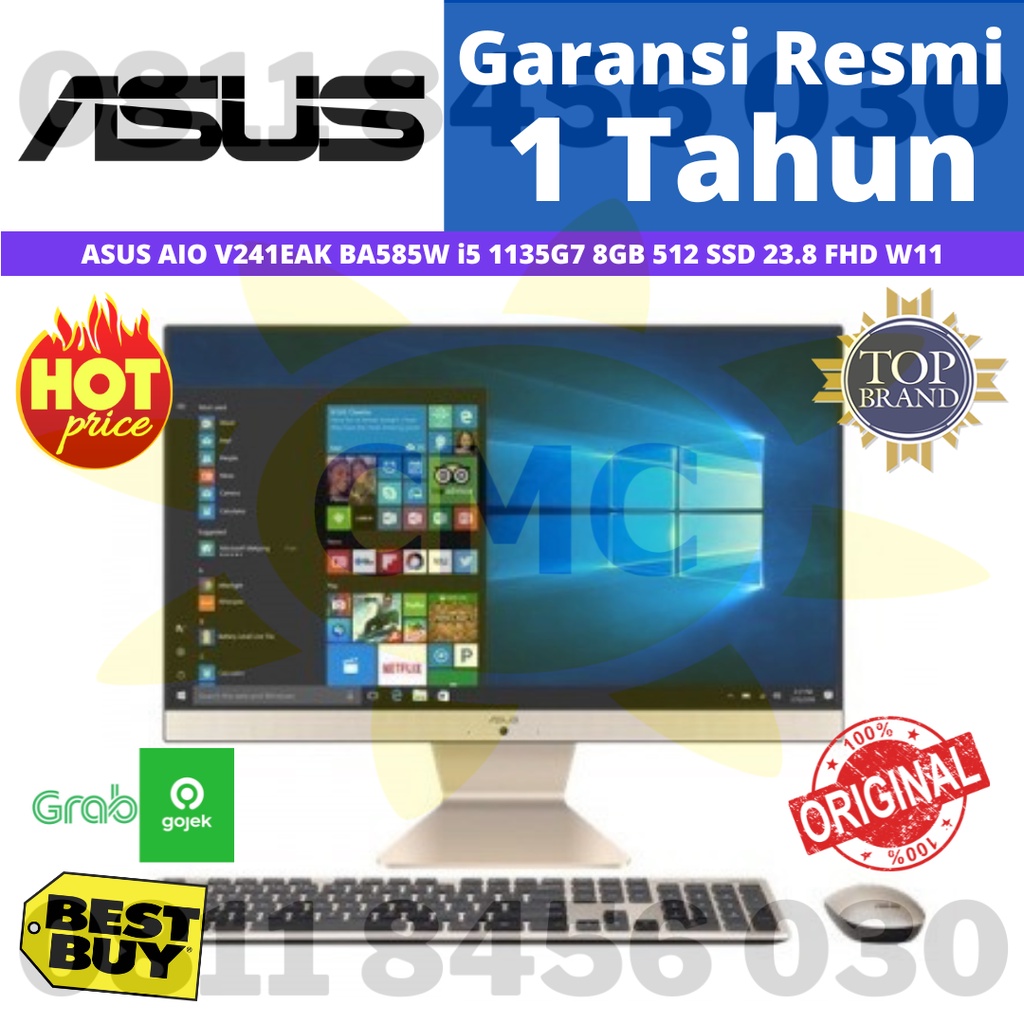 ASUS AiO V241EAK BA585W I5 1135G7 8GB 512GB SSD 23.8 FHD WIN 11