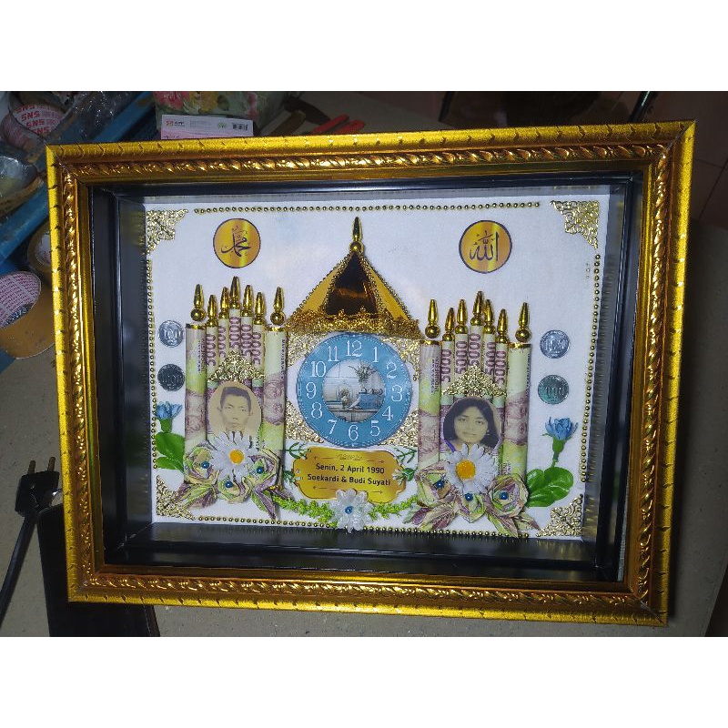 MAHAR JAM MASJID READY BANYAK FREE CETAK NAMA MEMPELAI DAN READY BANYAK LANGSUNG ORDER AJA YA