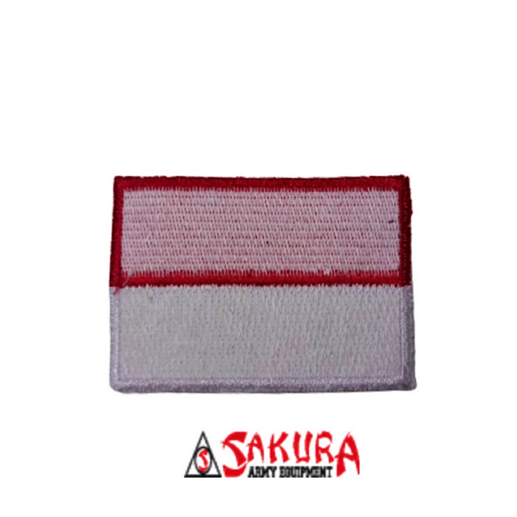 Bet Bordir Merah Putih 5x 7cm Bet Bendera Merah Putih Indonesia