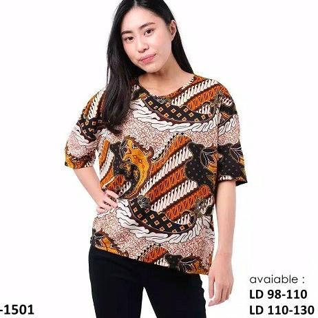 Baju Wanita Baju Atasan Batik / Blouse Batik JUMBO / Baju Batik Wanita BIG SIZE / Baju Atasan Cewek 