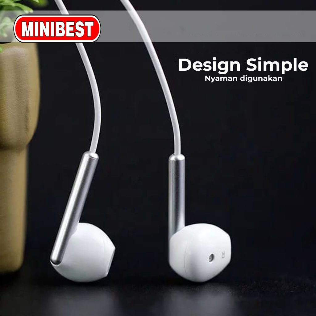 [MB] MB-136 Wired Music Headsets In-Ear Deep Bass/Stereo Wired Headset/With Mic Universal Phone/3.5mm Jack/white