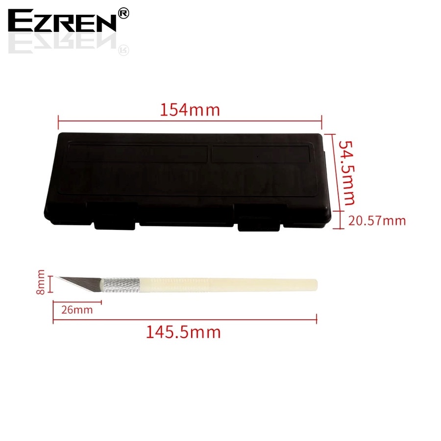 Ezren EZ-0110 13 Pcs Alat Ukir Pahat Kayu Pisau IC Acrylic Set