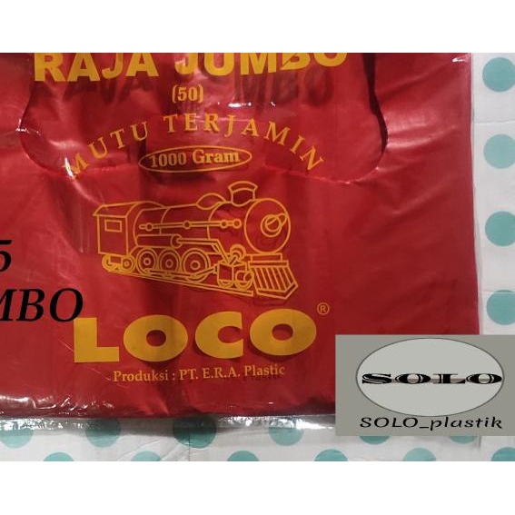 

Kantong Plastik hitam - merah - putih loco raja jumbo 50 - Hitam