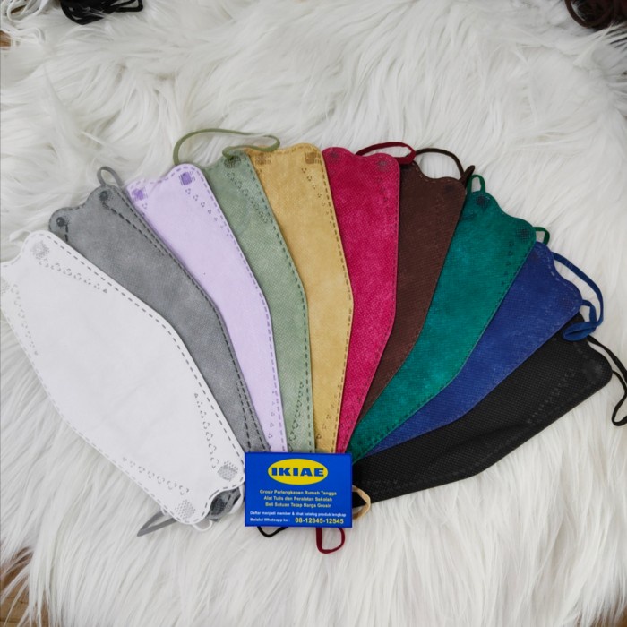 Masker KF94 4Ply Earloop Model Korea Warna Warni isi 10 KN95 3 Ply