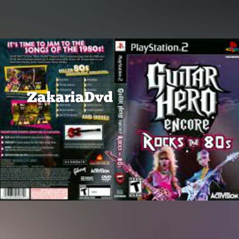 Kaset Ps 2 Guitar Hero Encore Rocks 80 S