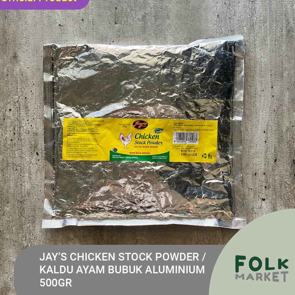 

✨STAR✨ JAY'S JAYS Chicken Stock Powder / Kaldu Bubuk Ayam 500 Gr Aluminium Pack buruan