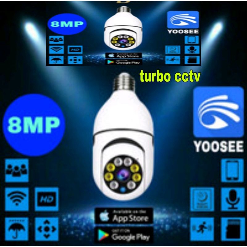 Aplikasi yoosee PTZ NIGHT VISION WIFI IP KAMERA BOHLAM 8.0mp