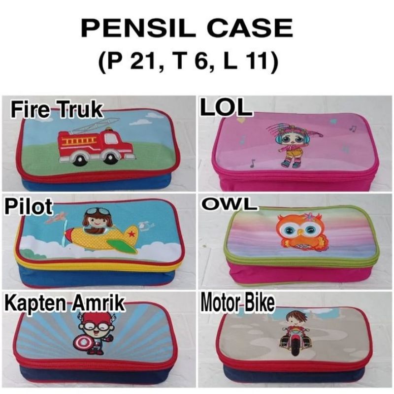 

PENCIL CASE BORDIR Kotak Pensil Anak Sekolah TEMPAT ALAT TULIS