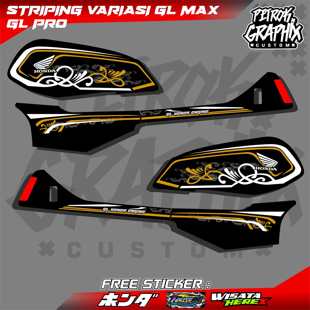 Striping Variais Gl Pro Gl Max Hologram Striping Honda Gl