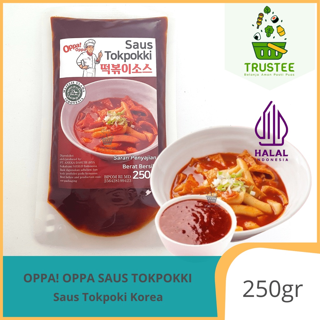 Oppa! Oppa Saus Tokpokki Tokpoki Tteokbokki Topoki Sauce Halal 250gr