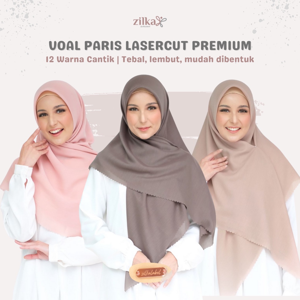 VOAL PARIS LASERCUT PREMIUM / Hijab Segi Empat / Krudung Finishing / Jilbab Daily Terbaru / Kerudung Untuk Kondangan Dan Acara Formal Lainnya /