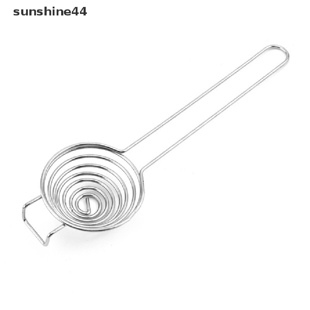 Sunshine 1PC Alat Pemisah Putih Dan Kuning Telur Portable Bentuk Spiral Bahan Stainless Steel