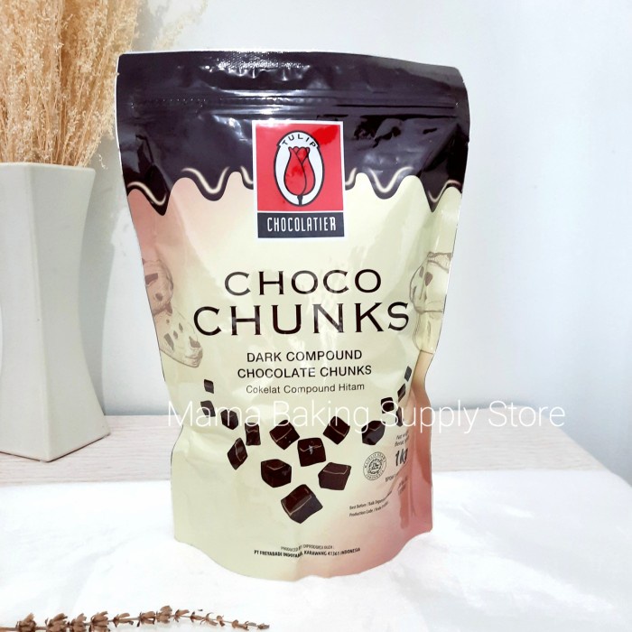 

TULIP Chocolatier Compound Chunks Chocolate Topping Coklat Dadu 500 gr