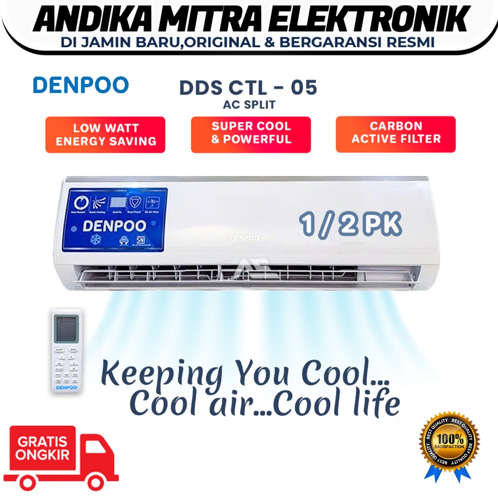 FREE ONGKIR AC Split Pendingin Ruangan 1/2 PK dan 1 PK Terbaru dan Super Hemat Listrik Bisa Sekalian Jasa Pasang - AIR CONDITIONER