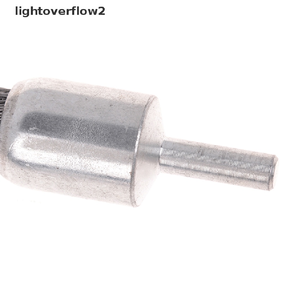 (lightoverflow2) Sikat Kawat stainless steel 20mm Dengan shank 1 / 4 &quot;Untuk Gerinda