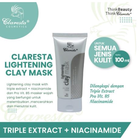 ☘️Yuri Kosmetik☘️  Claresta Lightening Clay Mask All Skin Types 100 ml