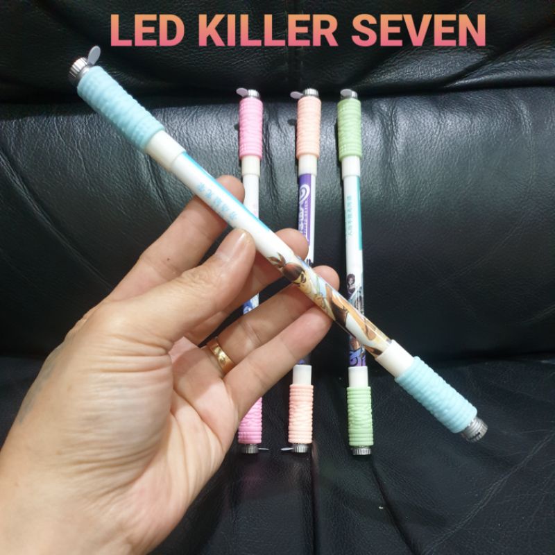 LED KILLER SEVEN SPINNING PEN / PEN PUTAR / PEN AJAIB / PEN ANTI STRESS / PEN BALANCE BISA PILIH WARNA