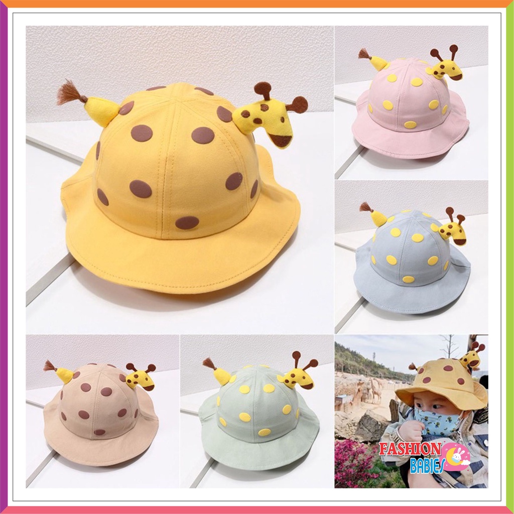 GIRRAFE BUCKET HAT 3D IMPORT | TOPI BUNDAR IMPORT / TOPI PANTAI ANAK USIA 1-4 TAHUN UNISEX