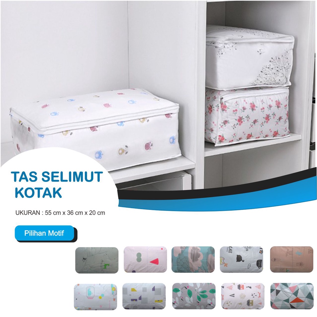 Tas Penyimpanan Serbaguna Selimut Bedcover Kotak - Sandy Collection