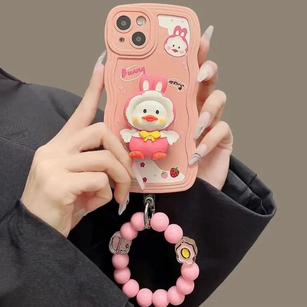 Case Desain Bebek Dengan Bracket Gelang Untuk IPhone 12 13 14 11 Pro Max X Xs Max Xr jhnjk
