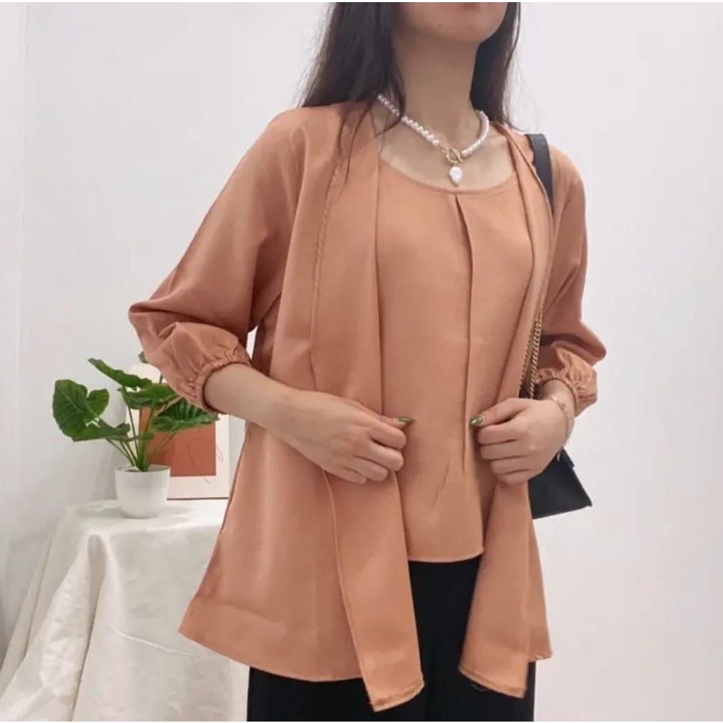 (AMD) BLOUSE FEBY SLAYER KEMEJA WOLFIS PREMIUM ATASAN WANITA