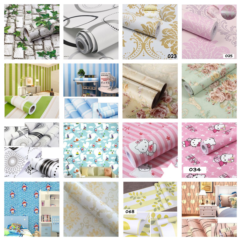 WALLPAPER DINDING STICKER WALPAPER STIKER DEKORASI KAMAR 10meter x 45cm MURAH TERMURAH QUALITY BEST 