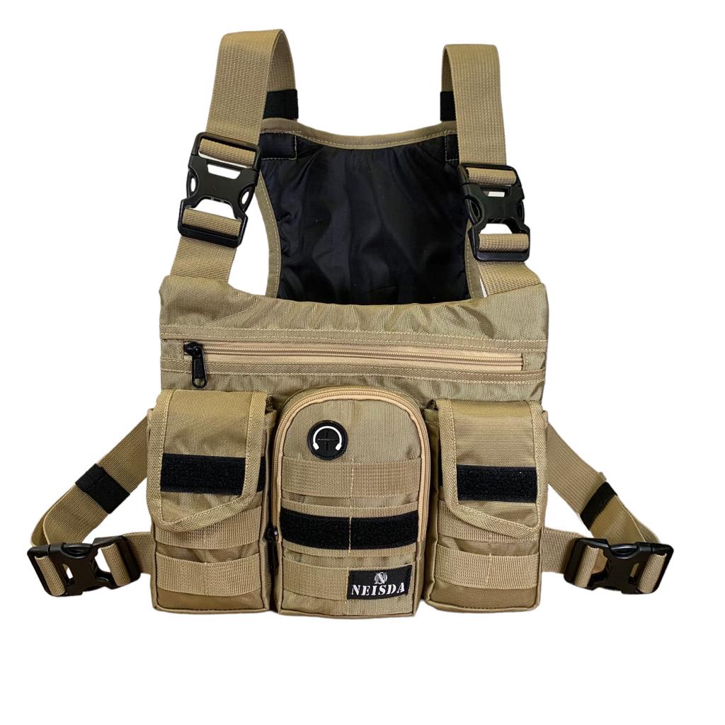 TAS DADA PRIA TACTICAL ORIGINAL NEISDA CREAM SAKU TIGA / CHEST RIG BAG NEISDA ORIGINAL / CHEST BAG PREMIUM ORIGINAL NEISDA