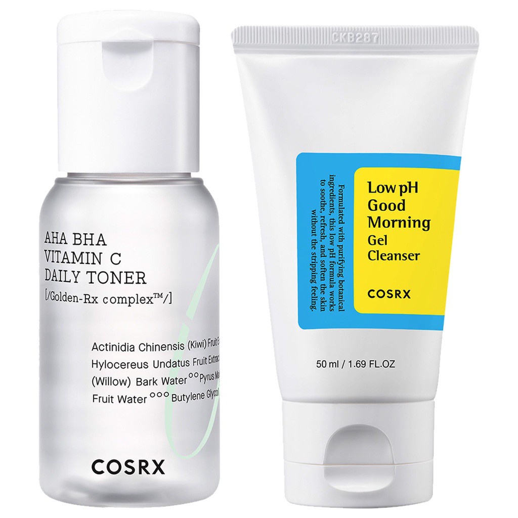 COSRX TRIAL KIT ( LOW PH GOOD MORNING CLEANSER + AHA BHA VITAMIN TONER)