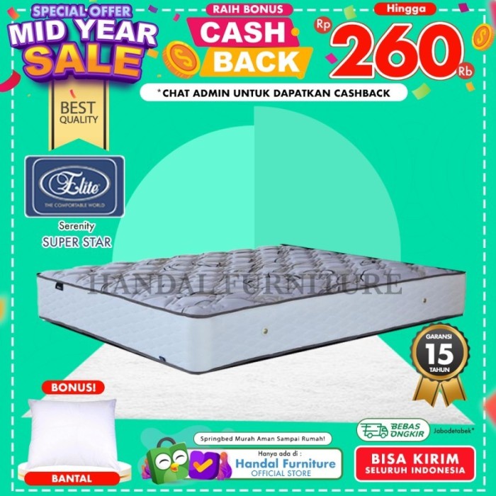 Furniture Springbed Asli Elite Serenity Superior 90X200 (Hanya Kasur)