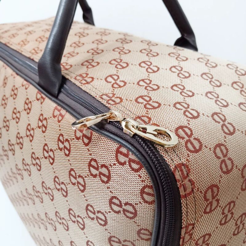 TRAVEL BAG JUMBO PREMIUM TAS KOPER WANITA EE ROSE GOLD