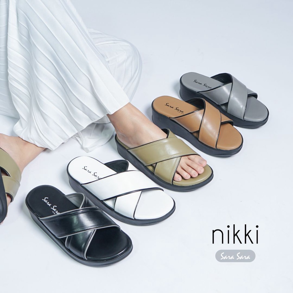 Sara Sara NIKKI Sandal Selop Wanita Simpel Nyaman