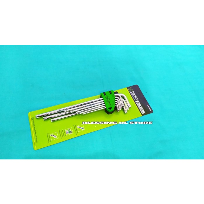 Kunci L Biasa Kombinasi Bintang 9 Pcs Panjang Extra Long Murah Tekiro