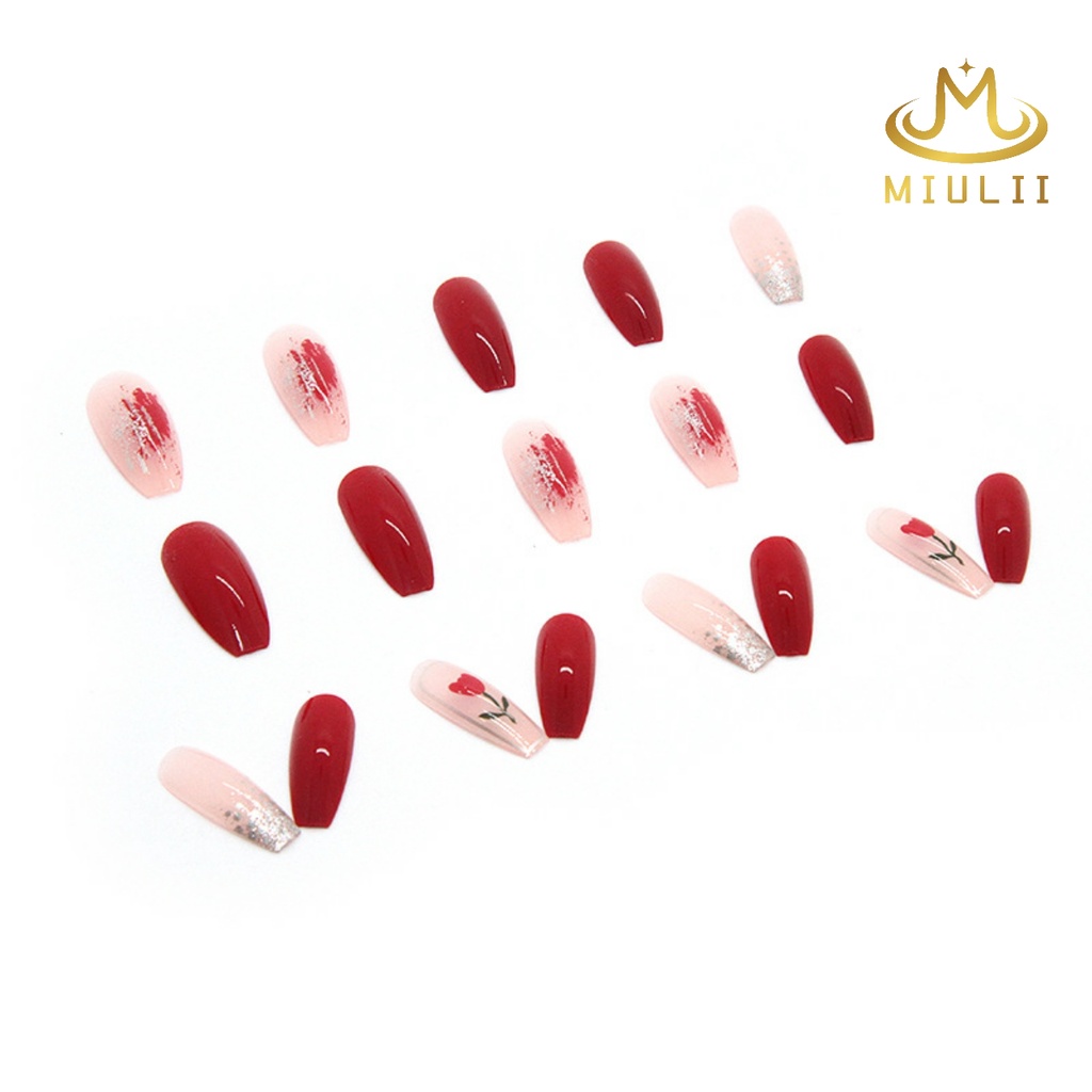 MIULII / KUKU PALSU   A0588  / 24PCS / 3D / NAIL ART / PREMIUM / CUTE / FREE LEM JELLY / KUTEK