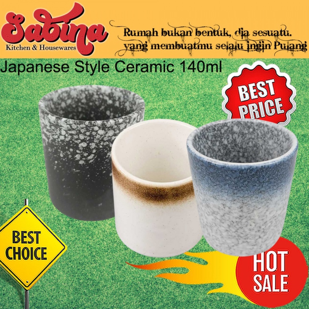 Gelas Cangkir Teh Keramik Unik Japanese Style Ceramic 140ml