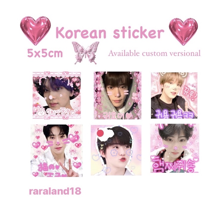 

[50 pcs] Sticker kpop custom/ sticker cute korea 5x5