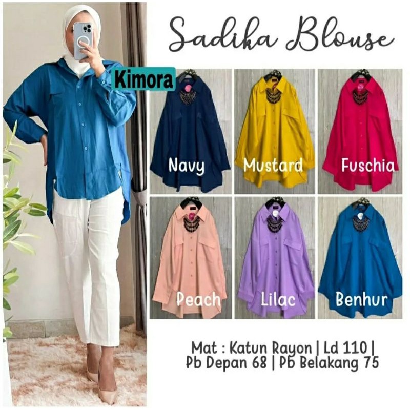 Sadika Blouse, BLOUSE/KEMEJA WANITA CANTIK MODIS FIT XXL LD 110 BAHAN KATUN RAYON PREMIUM TERMURAH OOTD