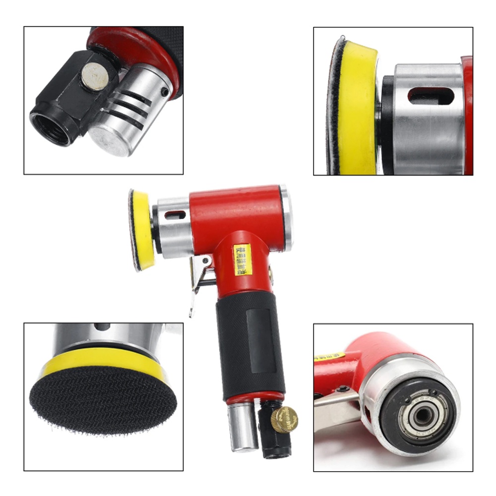 COOFARI Orbit Air Sander Mini Pneumatic 2 &quot;/ 3&quot; Mesin Gerinda set untuk Poles Mobil Alat Udara Polisher Bertenaga Udara Berkecepatan Tinggi