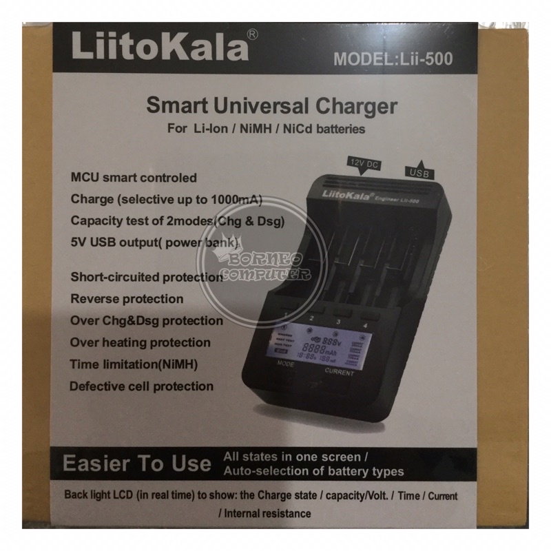Whiskeria_ Charger Battery Cell 18650 Liitokala Lii-500 Lii500 Lii 500